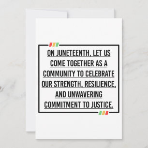 Juneteenth, Freedom of African American. Invitatio Invitation