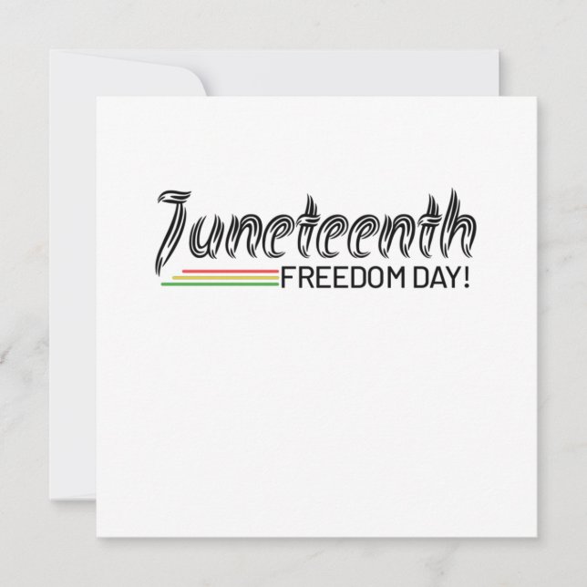 Juneteenth, Freedom of African American. Invitation (Front)