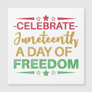 Juneteenth, Freedom of African American. Magnetic Invitation