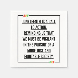 Juneteenth, Freedom of African American. Napkin