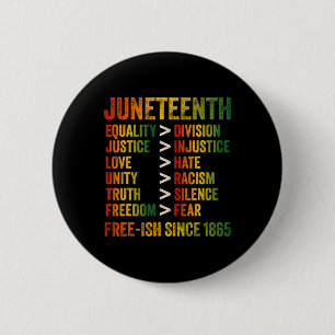 Juneteenth Freeish Since 1865 Black History Women  6 Cm Round Badge