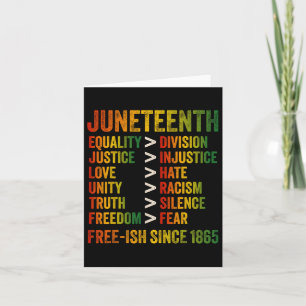 Juneteenth Freeish Since 1865 Black History Women Card
