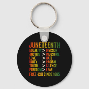 Juneteenth Freeish Since 1865 Black History Women Key Ring