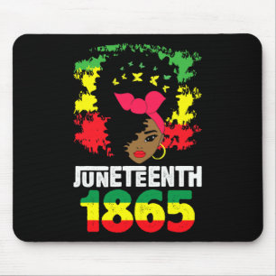 Juneteenth Freeish Since 1865 Melanin Black Girlwo Mouse Mat