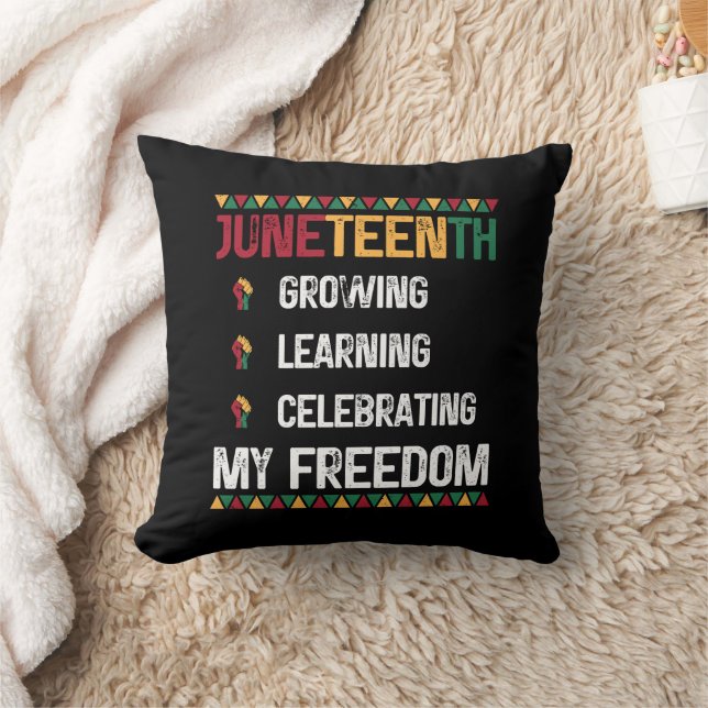Juneteenth Growing Learning Celebrating My Freedom Cushion (Blanket)