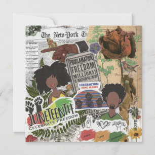 Juneteenth Headlines Flat Greeting Card