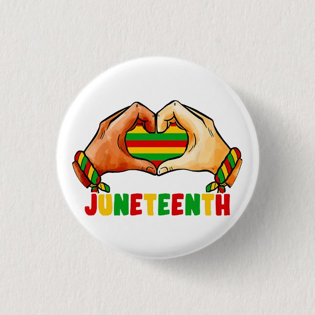 Juneteenth Heart  3 Cm Round Badge (Front)