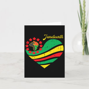 Juneteenth Heart Africa Fist June 19th 1865 Men Wo Card