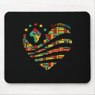 Juneteenth Heart Black History Afro American Afric Mouse Mat