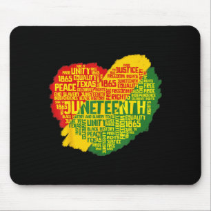 Juneteenth heart black history afro american mouse mat