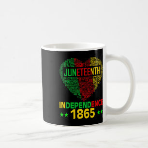Juneteenth Heart Black History Afro American Women Coffee Mug