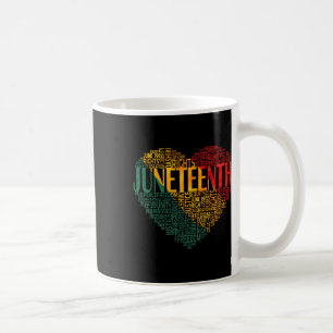 Juneteenth Heart Black History American African Fl Coffee Mug