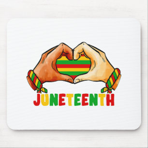 Juneteenth Heart  Mouse Mat