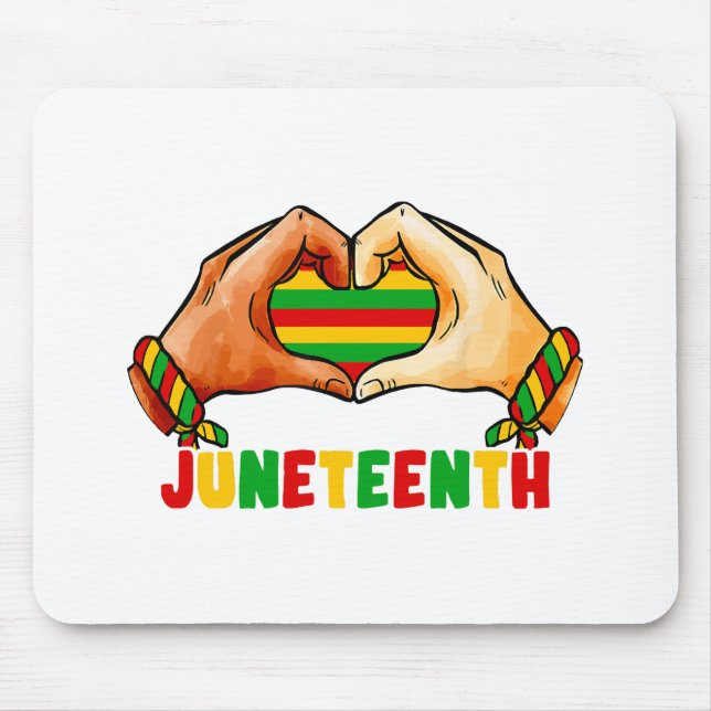 Juneteenth Heart  Mouse Mat (Front)