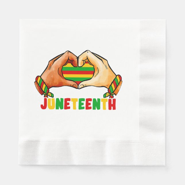 Juneteenth Heart  Napkin (Front)