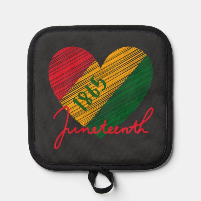 Juneteenth Heart Pot Holder (Front)
