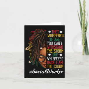Juneteenth I Am The Storm Loc'd Black Women Social Card