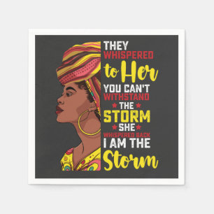 Juneteenth I Am The Storm Melanin Black Girl Napkin