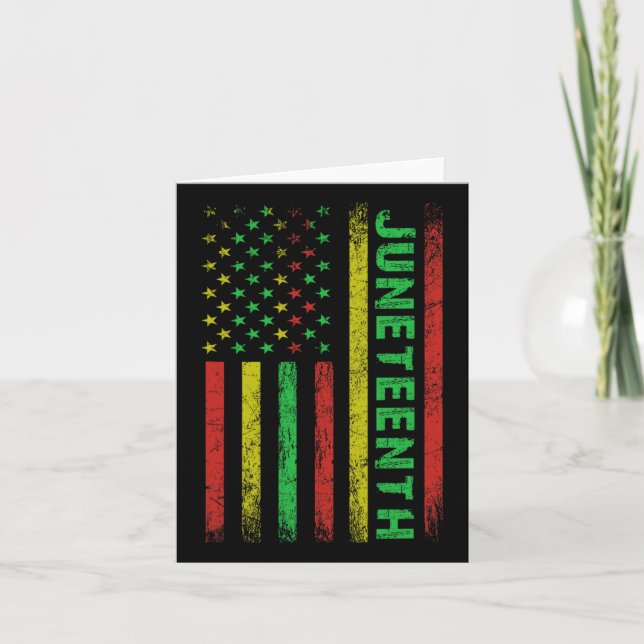 Juneteenth In A Flag Black History Juneteenth  Card (Front)