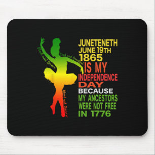 Juneteenth Independence Dancer Black Girl Ballerin Mouse Mat
