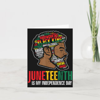 Juneteenth Independence Day African Black King Dad Card