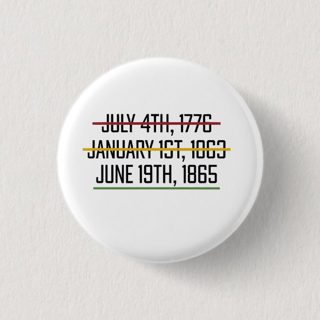 Juneteenth Independence Day Black History   3 Cm Round Badge (Front)