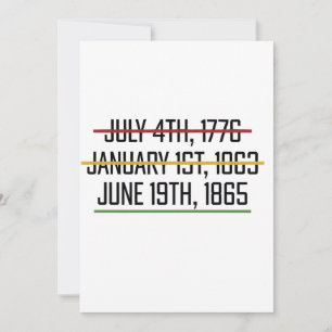 Juneteenth Independence Day Black History   Holiday Card