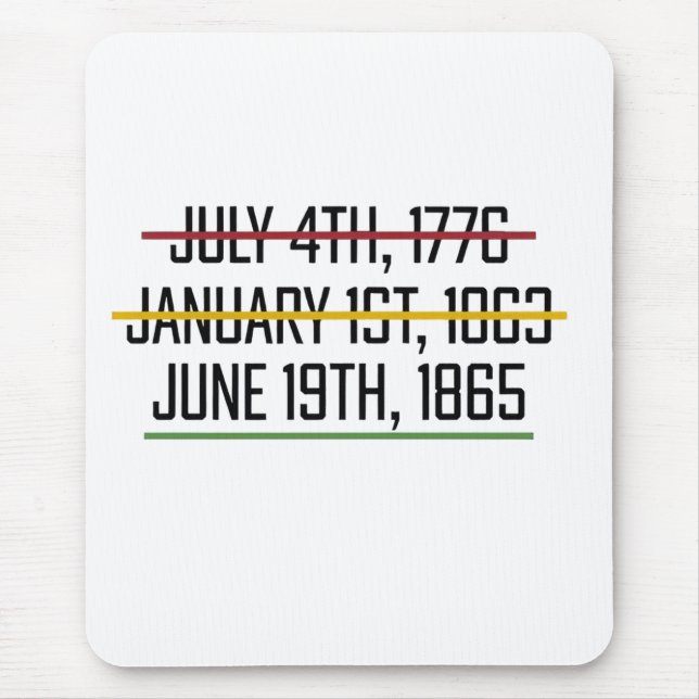 Juneteenth Independence Day Black History   Mouse Mat (Front)