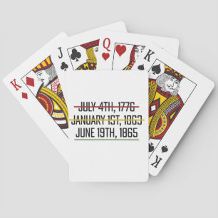 Juneteenth Independence Day Black History   Playing Cards