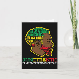 Juneteenth Independence Day Black King Men Boys Ki Card