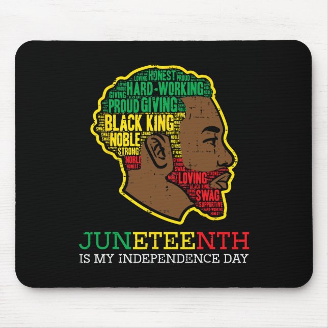 Juneteenth Independence Day Black King Men Boys Ki Mouse Mat (Front)