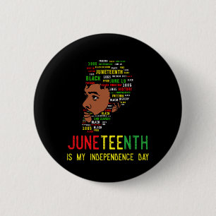 Juneteenth Independence Day Black Men Fathers Day 6 Cm Round Badge