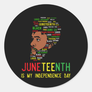 Juneteenth Independence Day Black Men Fathers Day Classic Round Sticker