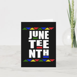 Juneteenth Independence Day Retro Celebration  Card