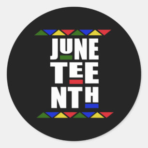 Juneteenth Independence Day Retro Celebration Classic Round Sticker