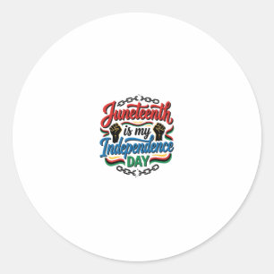 Juneteenth Independence Day Vintage Shirt Design_1 Classic Round Sticker