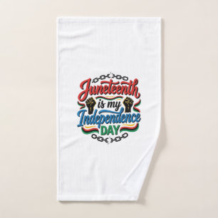 Juneteenth Independence Day Vintage Shirt Design_1 Hand Towel