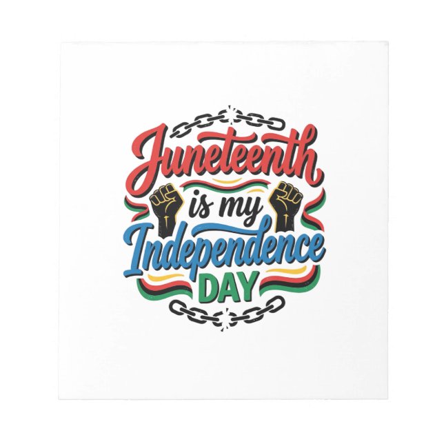 Juneteenth Independence Day Vintage Shirt Design_1 Notepad (Front)