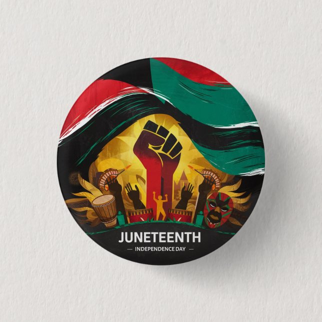 Juneteenth Independence Day Vinyl 3 Cm Round Badge (Front)