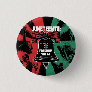 Juneteenth is Freedom For All Liberty Bell 3 Cm Round Badge