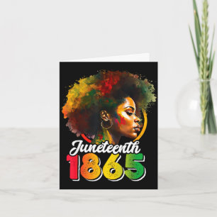 Juneteenth is independence day shirt womens black card