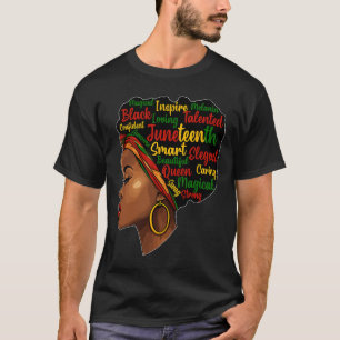 Juneteenth Is My Independence Day Afro Melanin Bla T-Shirt