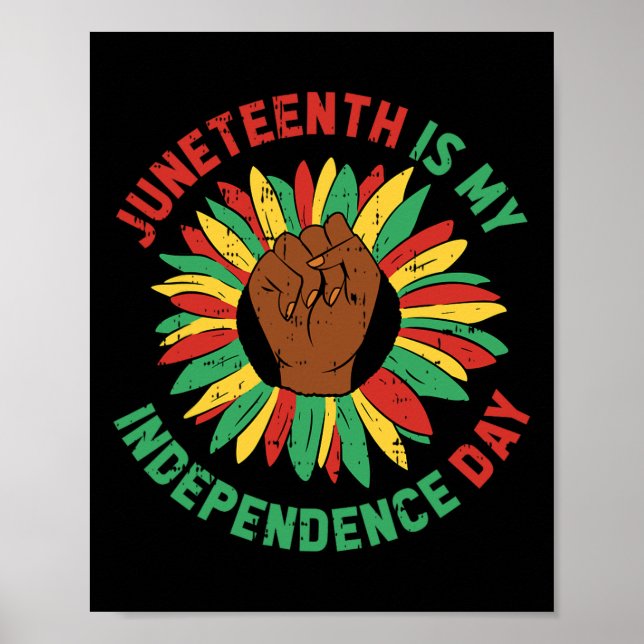 Juneteenth Is My Independence Day Black History Af Poster (Front)