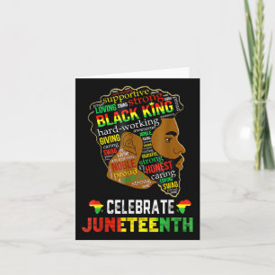 Juneteenth Is My Independence Day Black King Fathe Card