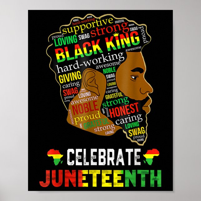 Juneteenth Is My Independence Day Black King Fathe Poster (Front)