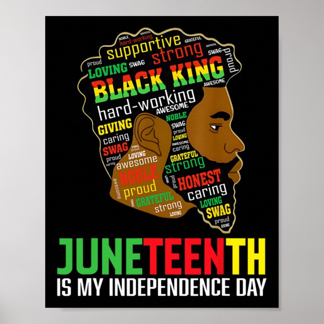 Juneteenth Is My Independence Day Black King Fathe Poster (Front)