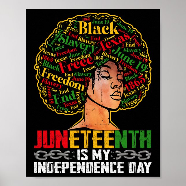 Juneteenth Is My Independence Day - Black Pride Me Poster (Front)