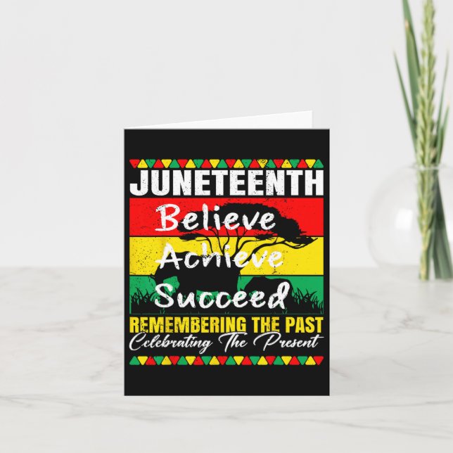Juneteenth Is My Independence Day Black Pride Mela Card (Front)