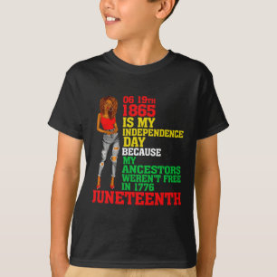 Juneteenth Is My Independence Day Free Black Women T-Shirt