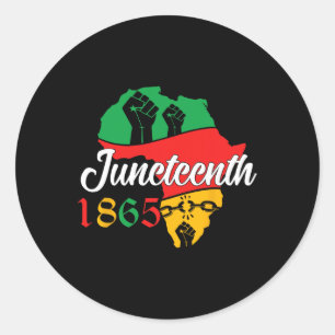 Juneteenth Is My Independence Day Free Ish Black M Classic Round Sticker